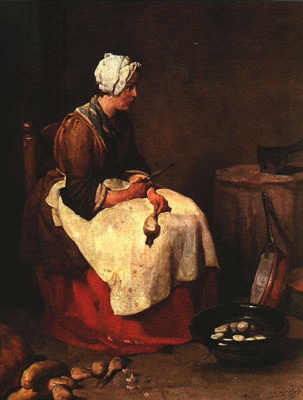 Jean Baptiste Simeon Chardin Girl Peeling Vegetables